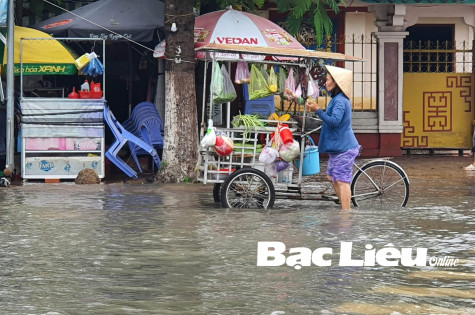 Lao động nghèo mưu sinh mùa mưa bão