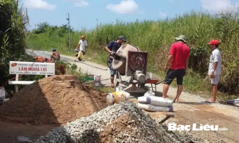 120 hộ dân Khu dân cư Thiên Long tự bỏ tiền làm đường