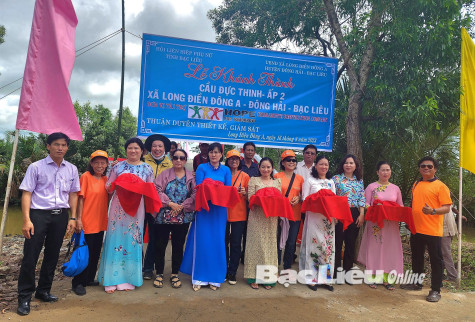 Hội LHPN tỉnh: Khánh thành 2 cầu giao thông nông thôn tại huyện Đông Hải