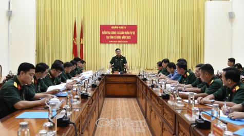 Bộ Tư lệnh Quân khu 9 kiểm tra công tác dân quân tự vệ