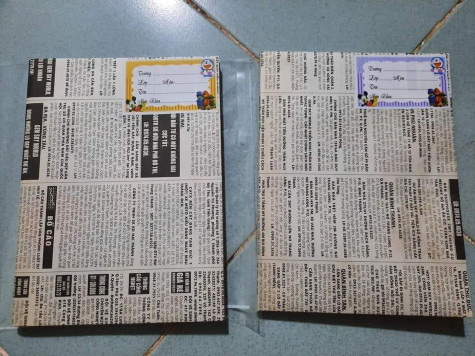 Nhớ tờ giấy bao tập!