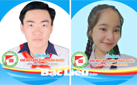 2 Chỉ huy Đội xuất sắc của Bạc Liêu nhận giải thưởng Kim Đồng