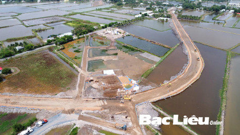 Thử nghiệm dùng cát biển đắp nền cao tốc đoạn đi qua địa bàn tỉnh Bạc Liêu
