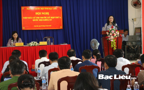 Đoàn đại biểu Quốc hội tỉnh Bạc Liêu: Tiếp xúc cử tri trước Kỳ họp thứ 6, Quốc hội khóa XV