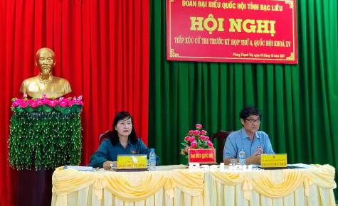 Đoàn đại biểu Quốc hội tỉnh tiếp xúc cử tri TX. Giá Rai và huyện Vĩnh Lợi