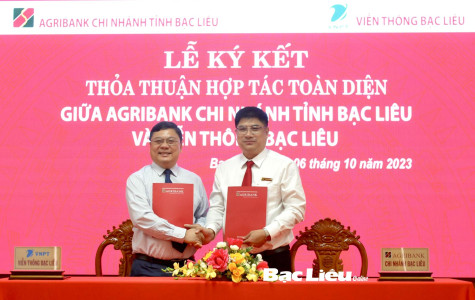 VNPT Bạc Liêu và AGRIBANK Bạc Liêu: Hợp tác phát triển và sử dụng các sản phẩm, dịch vụ hiện đại