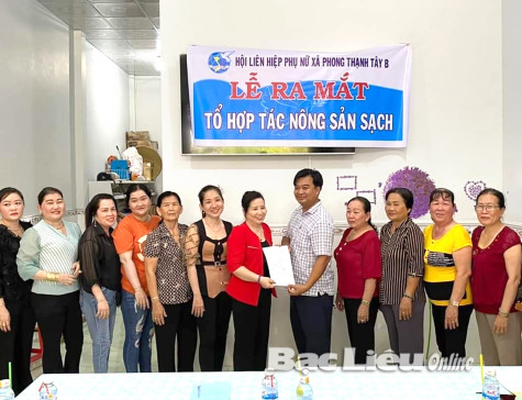 Hội LHPN xã Phong Thạnh Tây B ra mắt Tổ hợp tác nông sản sạch