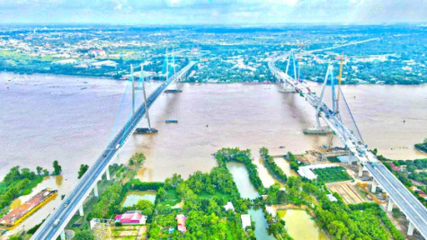Sẵn sàng cho lễ hợp long cầu Mỹ Thuận 2 nối liền đôi bờ sông Tiền