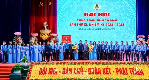 Bà Huỳnh Út Mười tái đắc cử Chủ tịch LĐLĐ tỉnh Cà Mau khoá XI, nhiệm kỳ 2023-2028