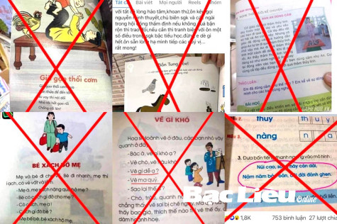 Cảnh báo lan truyền tin giả về ngữ liệu sách giáo khoa