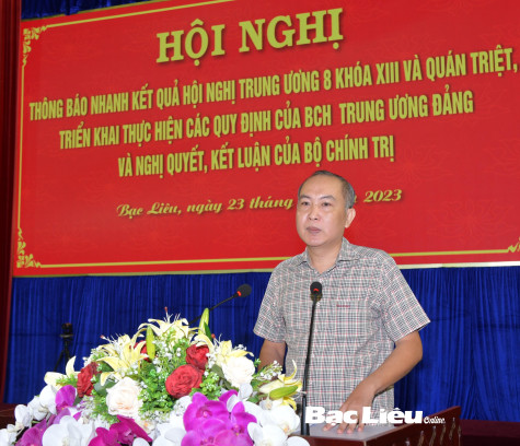 Thông báo nhanh kết quả Hội nghị Trung ương 8 (khóa XIII)