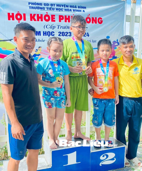 Trường tiểu học Hòa Bình A: Tổ chức Hội khỏe Phù Đổng cấp trường, năm học 2023 - 2024