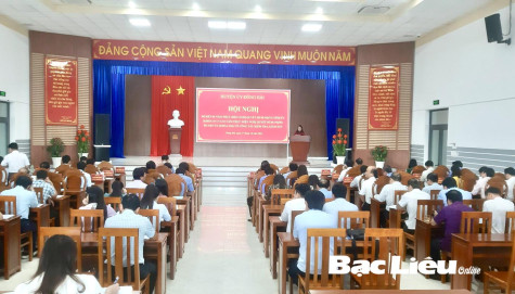 Huyện ủy Đông Hải: Sơ kết thực hiện Nghị quyết 08 của Tỉnh ủy