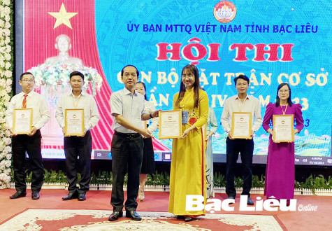 Bế mạc Hội thi “Cán bộ Mặt trận cơ sở lần thứ IV năm 2023”: Đơn vị TP. Bạc Liêu đoạt giải Nhất