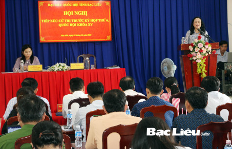 Những vấn đề cử tri Bạc Liêu quan tâm được đưa lên bàn nghị sự