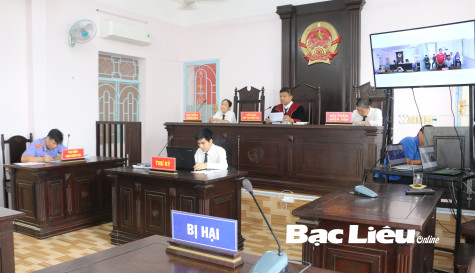 TAND TP. Bạc Liêu: Xét xử 9 phiên tòa theo hình thức trực tuyến