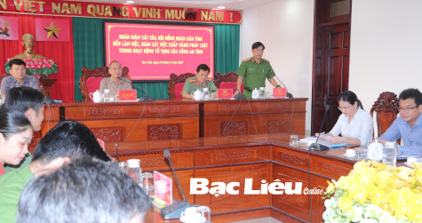 Giám sát việc chấp hành pháp luật trong hoạt động tố tụng tại Công an tỉnh, Viện KSND tỉnh