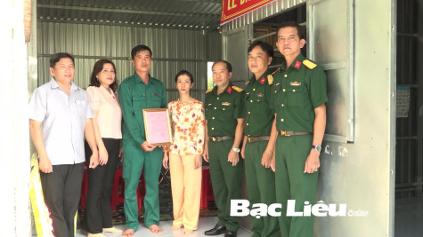 Ban Chỉ huy Quân sự huyện Phước Long bàn giao nhà đồng đội năm 2023