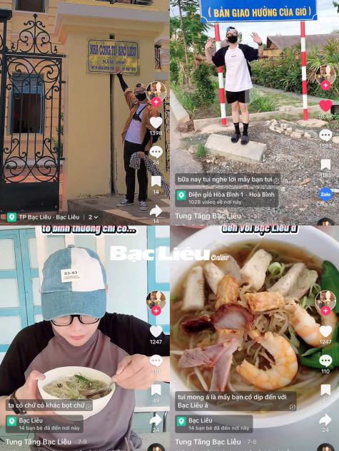 Người trẻ quảng bá hình ảnh Bạc Liêu qua kênh TikTok