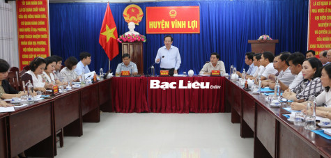 Đoàn kiểm tra của Bộ Nội vụ làm việc với UBND huyện Vĩnh Lợi