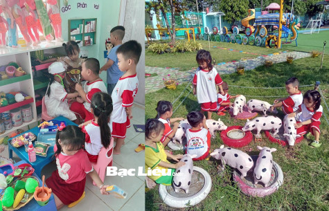 Trường mầm non Sao Mai:​ Hiệu quả từ Hội thi “Thiết kế, sử dụng môi trường giáo dục lấy trẻ làm trung tâm”