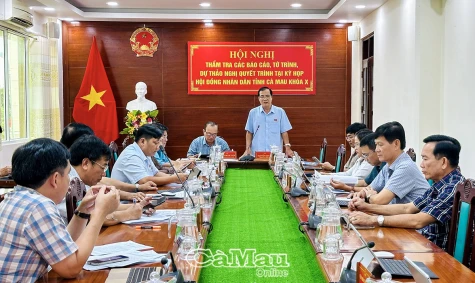 Thẩm tra các văn bản trình Kỳ họp thứ 12, HĐND tỉnh Cà Mau khoá X