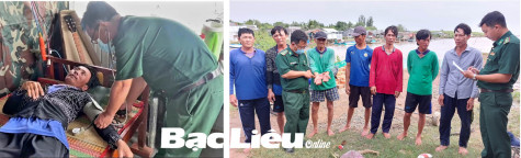 Đồn Biên phòng Cái Cùng tiếp nhận 7 nạn nhân bị chìm tàu trôi dạt trên biển