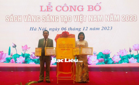 Bạc Liêu có thêm 2 công trình trong Sách vàng sáng tạo Việt Nam