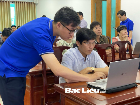 VNPT Bạc Liêu: Tập huấn sử dụng phần mềm cập nhật thông tin cán bộ, công chức, viên chức