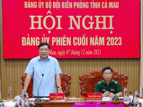 Đảng uỷ Bộ đội Biên phòng tỉnh Cà Mau hội nghị phiên cuối năm 2023