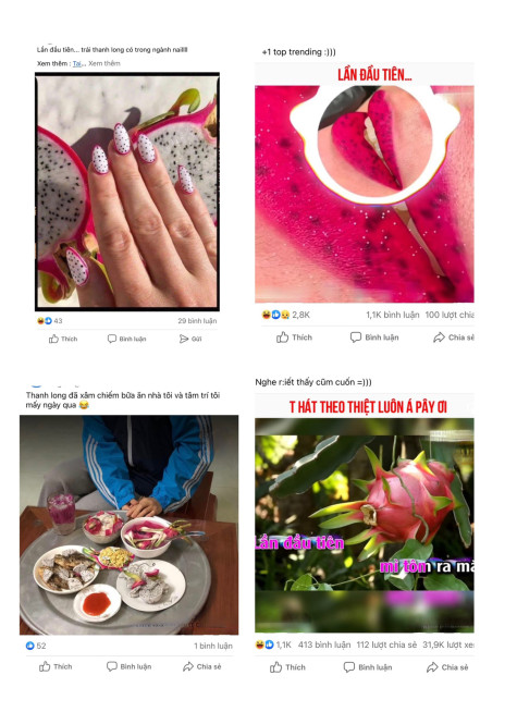 Trend “Lần đầu tiên trái thanh long…” khuấy đảo khắp cõi mạng