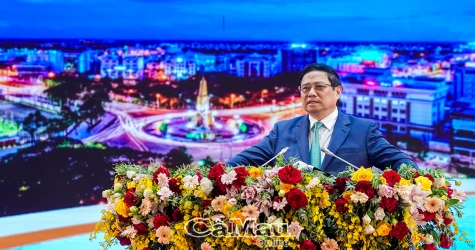 Thủ tướng Phạm Minh Chính: "Tôi tin tưởng, sau công bố quy hoạch và xúc tiến đầu tư, Cà Mau sẽ có bước đột phá phát triển"