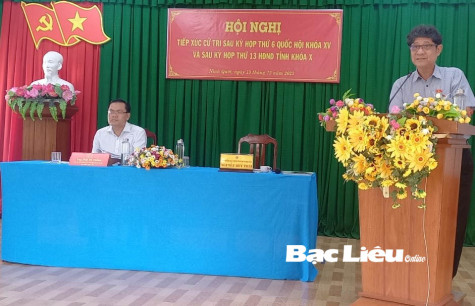 Đoàn ĐBQH tỉnh Bạc Liêu tiếp xúc cử tri 2 huyện Hồng Dân và Phước Long