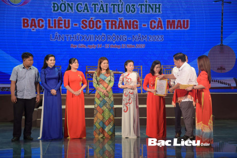 14 tiết mục nhận giải A Liên hoan Đờn ca tài tử 3 tỉnh Bạc Liêu - Sóc Trăng - Cà Mau năm 2023