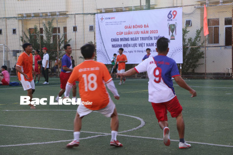 Công ty Điện lực Bạc Liêu: Tổ chức Giải bóng đá chào mừng kỷ niệm 69 năm Ngày truyền thống ngành Điện lực Việt Nam