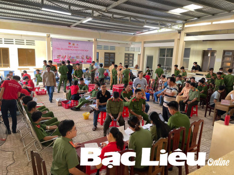Công an tỉnh hiến gần 300 đơn vị máu