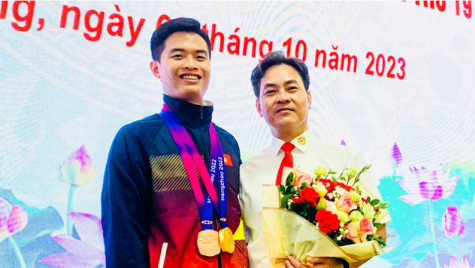 Người mang về Huy chương Vàng bắn súng tại Asiad 19 đứng đầu danh sách vận động viên tiêu biểu TP Hải Phòng