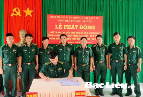 Đồn Biên phòng Cái Cùng: Ký kết giao ước thi đua cao điểm
