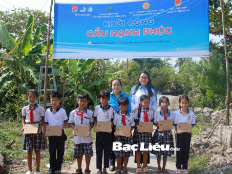 Tỉnh đoàn Bạc Liêu: Khởi công cầu Hạnh Phúc tại huyện Hồng Dân
