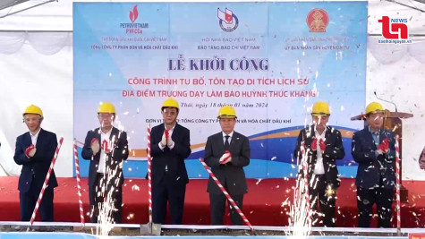 Khởi công tu bổ, tôn tạo Di tích Trường dạy làm báo Huỳnh Thúc Kháng