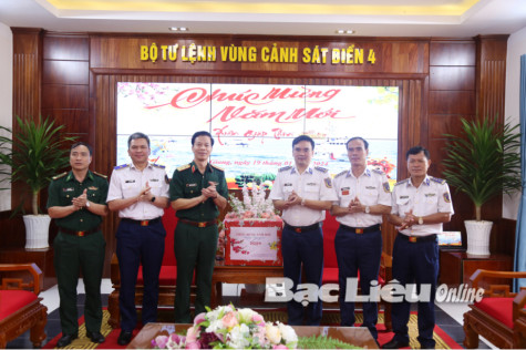 Bộ Tổng tham mưu làm việc, chúc Tết Bộ Tư lệnh Vùng Cảnh sát biển 4