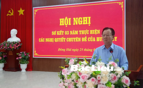 Sơ kết 3 năm thực hiện các nghị quyết chuyên đề của Huyện ủy Đông Hải