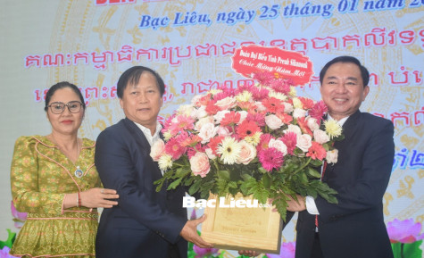 Lãnh đạo tỉnh Preah Sihanouk thăm, chúc Tết tỉnh Bạc Liêu