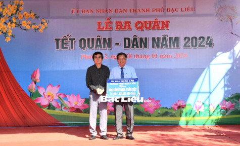 TP. Bạc Liêu: Ra quân Tết Quân dân năm 2024 tại Phường 2