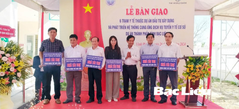 Sở Y tế Bạc Liêu khánh thành và bàn giao 6 trạm y tế