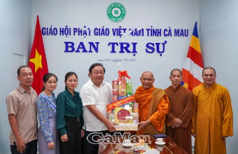 Thăm, chúc Tết Ban Trị sự Giáo hội Phật giáo Việt Nam tỉnh, các doanh nghiệp và nguyên lãnh đạo Uỷ ban MTTQ