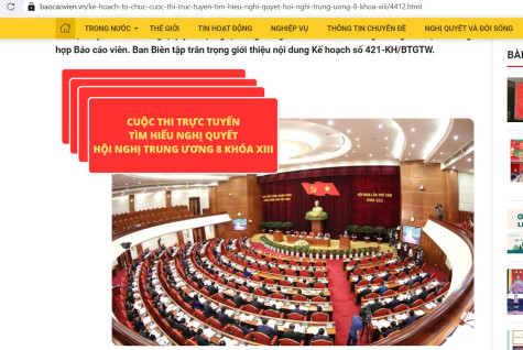 Phát động thi tìm hiểu 4 Nghị quyết Hội nghị Trung ương 8 (khóa XIII)