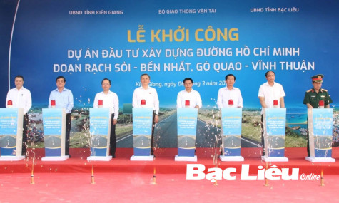 Khởi công xây đường Hồ Chí Minh có gần 7km qua Bạc Liêu
