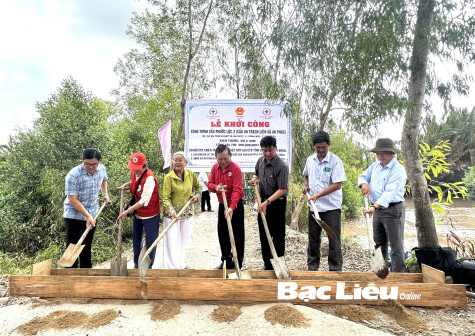 Hội Chữ thập đỏ tỉnh: Khởi công xây dựng 3 cầu giao thông tại huyện Đông Hải trị giá 1,8 tỷ đồng
