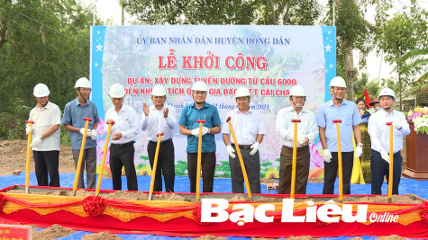 Huyện Hồng Dân: 52 tỷ đồng xây dựng tuyến đường đến khu Căn cứ Cái Chanh